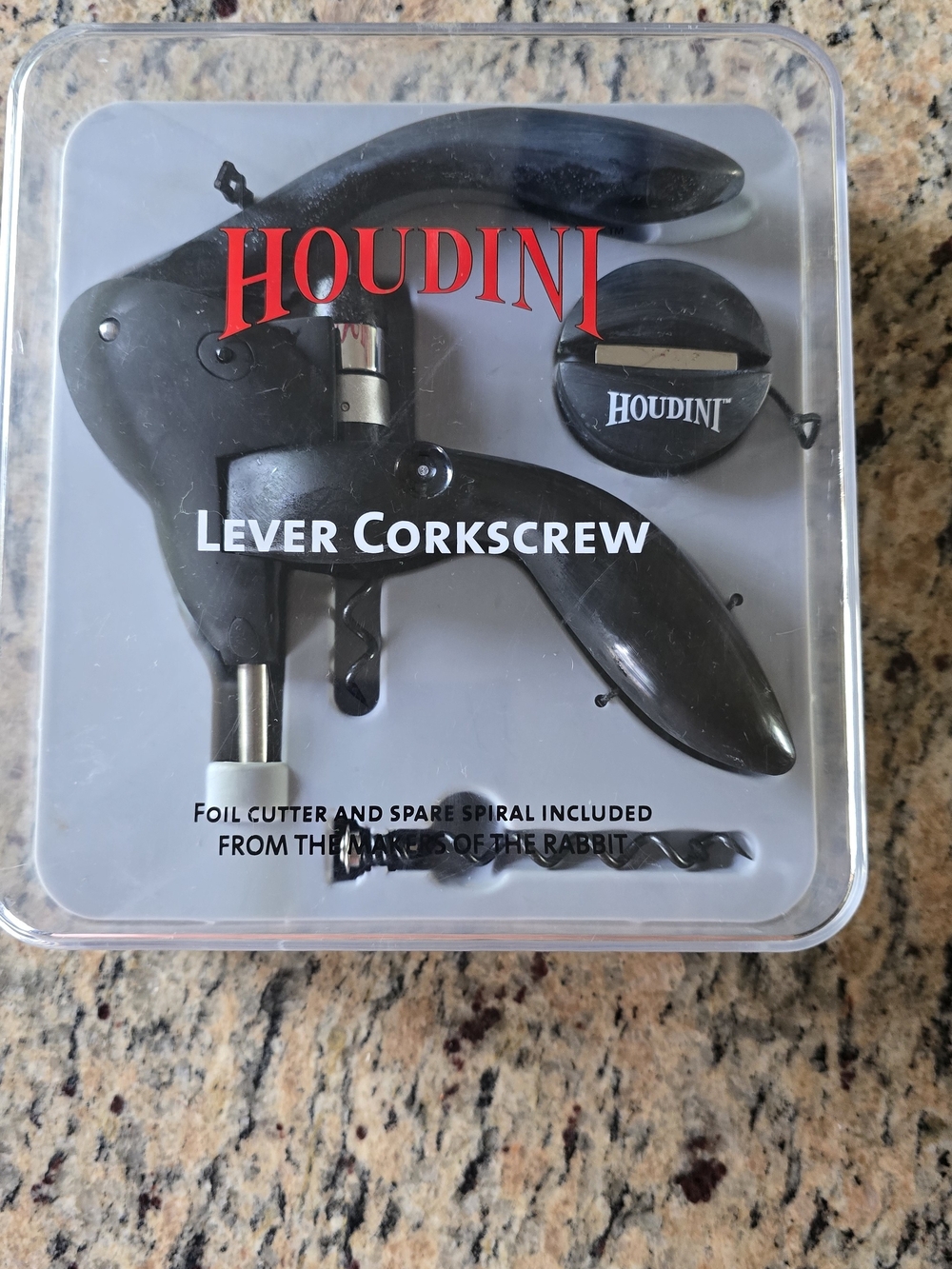 Houdini Lever Corkscrew - Black